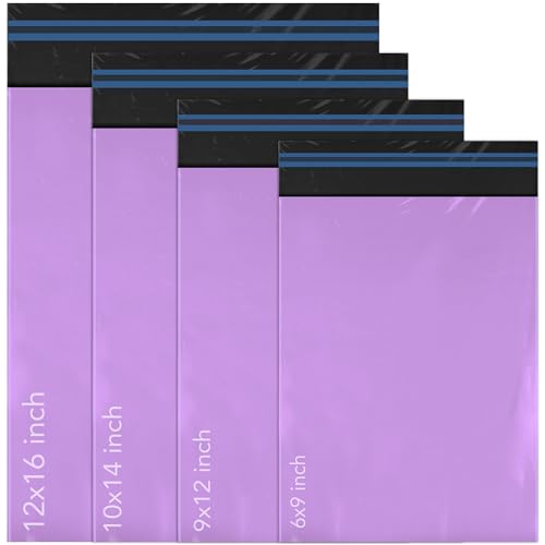 100 Mixed Mailing Poly Postal Self Seal Bags 4 Sizes 25 from Each iSOUL Small to Large Mailing Bags Postage Packaging Assorted Mailers Posting Shipping Post Parcel Package Bags Purple 100 Mixed Mailing Poly Postal Self Seal Bags 4 Sizes 25 from Each iSOUL Small to Large Mailing Bags Postage Packaging Assorted Mailers Posting Shipping Post Parcel Package Bags Purple