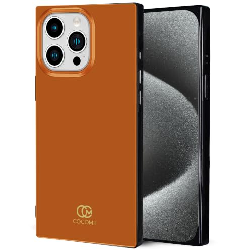 Image of COCOMII Rectangle for iPhone 15 Pro Case, Glossy Cognac
