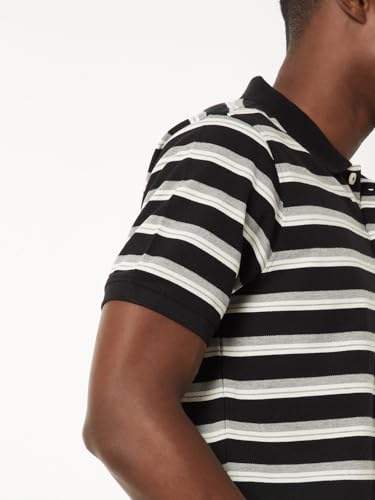 Image of Max Men's Half Sleeves Regular Fit Striped Polo T-Shirt