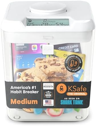 KSafe Time Release Lock Box - Cell Phone Lock Box with Timer, Pho...