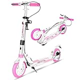 ✅ Manillar T ajustable: manillar ajustable con agarraderas de goma cómodas y 3 niveles de altura ajustable, rango 81-104 cm / 31.89-40.94 pulgadas, traje para adultos, adolescentes y niños de 8 años en adelante