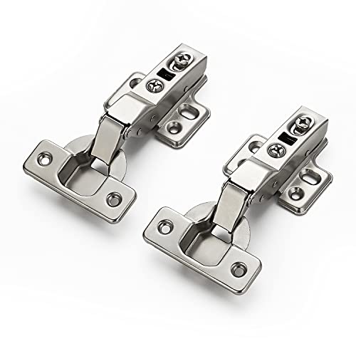 Image of Ravinte 20 Pack (10 Pairs) European Kitchen Cabinet Hinges - Soft Close Half Overlay Door Hinges, Heavy-Duty Frameless Adjustable Concealed Cup Hinge