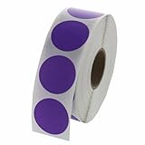 Purple Round Color Coding Inventory Labeling Dot Labels / Stickers - 1 Inch Round Labels 1000 Stickers Per Roll