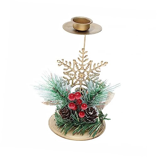 FUNOMOCYA Elegant Christmas Candle Holder Snowflake Design Perfect Room Decor Aesthetic