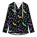 Womens Bodysuit Halloween Goth Bat Gothic Moon Star T Shirts Long Sleeve Hoodie V Neck Pullover Tops, 2026