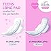 Lil-Lets Teens Long Pads with Wings - 60 Count Period Pads for Teens - Thin, Super Absorbent Sanitary Napkins, Soft & Breathable, Fragrance-Free - First Periods, Medium to Heavy Days