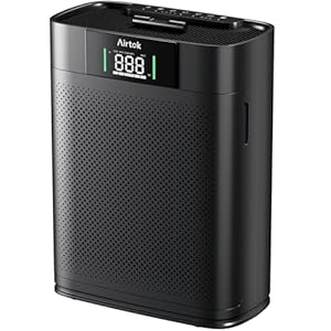 Air Purifiers for Home Large Room Up to 1300 Ft², with Air Quality Monitor PM2.5、HEPA Sleep Mode、Aromatherapy for Allergies, Pet Hair, Pollen in Bedroom, AP2301, Black