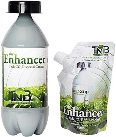 Tnb Naturals the Enhancer Co2 Dispersal Canister and Refill for Indoor Garden, Indoor Tent, Indoor Greenhouse, Indoor Grow Tent, Hydroponic Garden