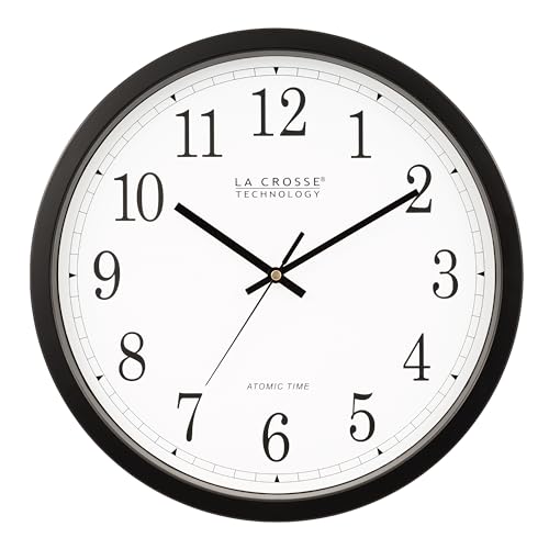 La Crosse Technology Wall Clock, Plastic, 14-inch Dia. (WT-3143A) (WT-3143A-INT)