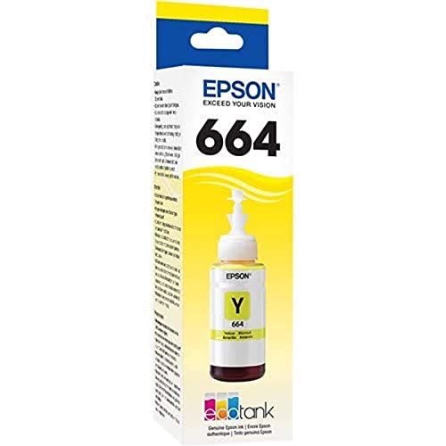 Bouteille d'encre jaune Epson T664 consommable pour réservoir EcoTank