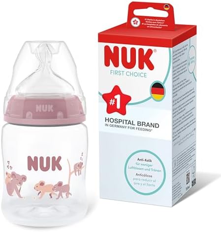 NUK First Choice Baby Bottle | 0+ Months | 150ml | Anti Colic Fee...