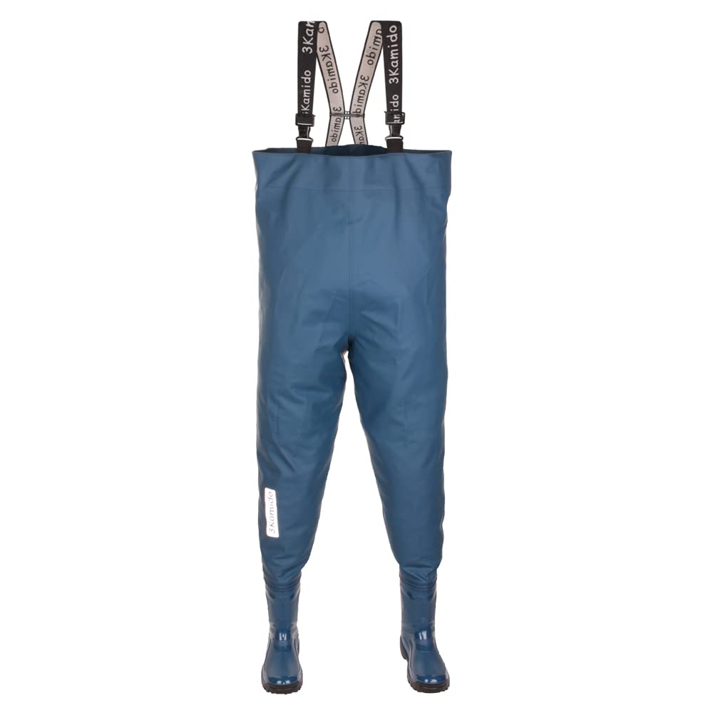 Wathose für Jugendliche, strapazierfähige Hosenträger, Trage- und Aufbewahrungstasche, Solider Sohle, Schwarz und Grün und Denim Blau, 36, 37, 38, 39, 40, 41, 42 EU, Junior Angeln Stiefel
