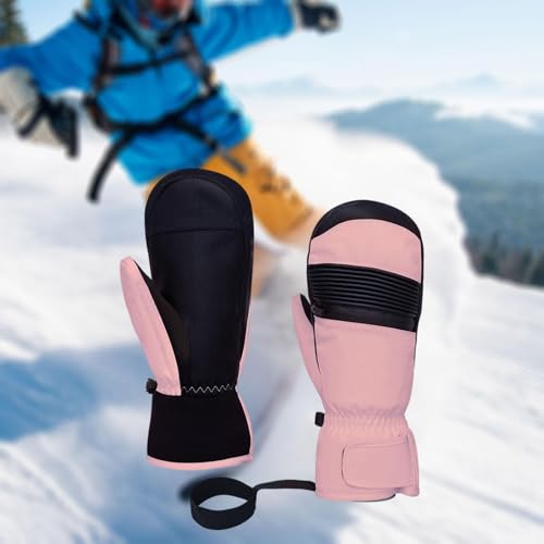 1 Pair Winter Ski Gloves Lightweight Windproof Waterproof Snow Mittens for Snowboarding Running Cold Weather- Total Length 27cm3