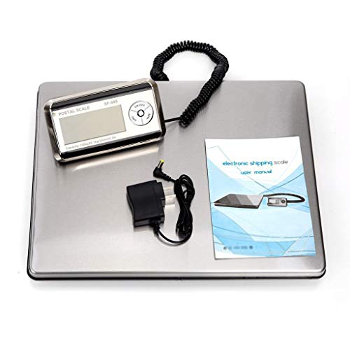 Heavy Duty Digital Weighing Scales - Large Capacity 100KG Platform for Industrial, Commercial, Kitchen, Shop, Luggage, and Parcel Use - Durable Silver Design