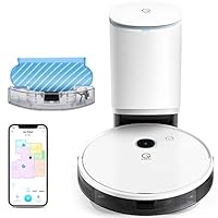 yeedi vac station Robot Aspirapolvere Lavapavimenti con Stazione di Svuotamento Automatico, 3000Pa...