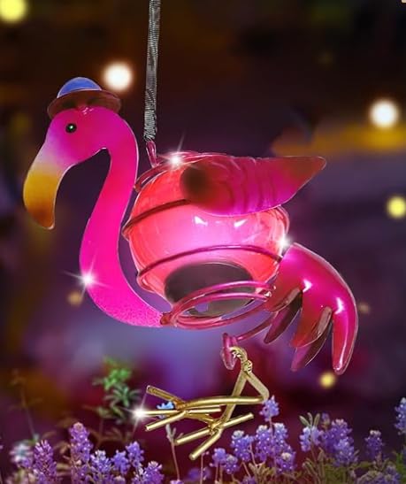 Seasboes Solar Deko Garten Flamingo, Deko Solarleuchte, Rosa Flamingo...