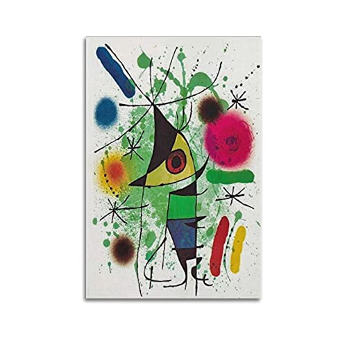 HAATTI Der singende Fisch von Joan Miro Surrealismus, Poster, Kunst, Leinwand, Gemälde, Dekoration, Foto, Geschenke, Zuhause, moderne Dekorationen, 20 x 30 cm