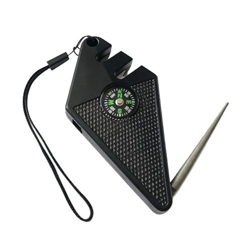 Wloedor Pocket Knife Sharpener, Premium Hunting Knife Sharpener, 6-in-1 Outdoor Survival Tool, Designed for Sharpening Fishhooks, Essential for Campers and Anglers