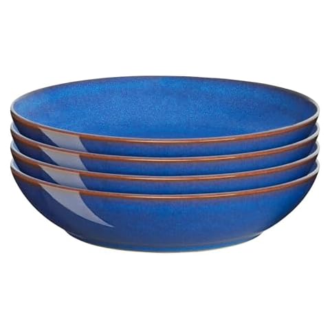 Denby Imperial Blue Pasta Bowls Set of 4 Cover