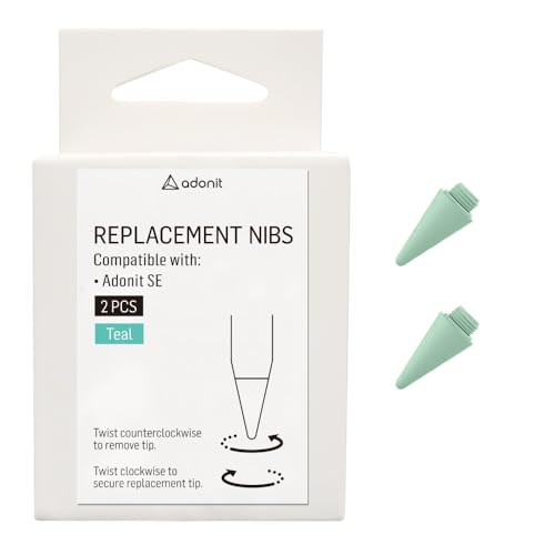 Kit Adonit Lot de 2 embouts de rechange SE bleu sarcelle pour remplacer
