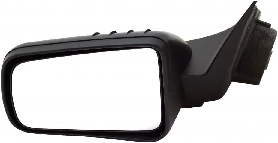 For Ford Focus 2008 09 10 2011 Door Mirror Driver Side | Power | Non-Heated | Smooth | With 1 Paintable and 1 Textured Black Cap | Replacement For FO1320318, FO1320403 | 8S4Z17683BA-PFM