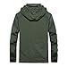 Mens Winter Jackets Fashion Long Sleeve Solid Lightweight Windbreaker Hooded Zipper Plus Sized Comfy Raincoats 2025 Army Green
