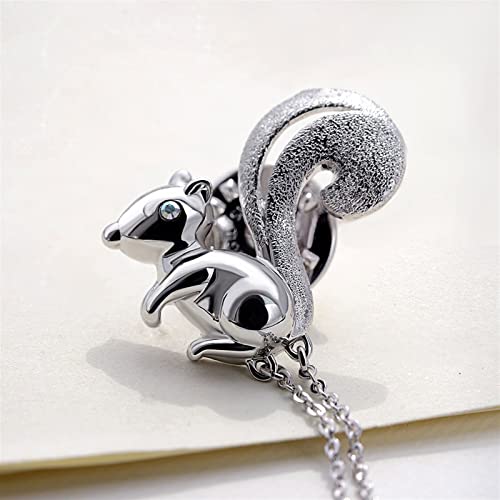Broche pour chemises et costumes : épingle écureuil mignonne et chaîne de décolleté - 4