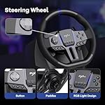 PXN V9 Gen2 Racing Wheel - Steering Wheel Driving Wheel 270°/ 900° Degree Vibration Gaming Steering Wheel with Shifter and Pedal for PC, PS3, PS4, Xbox Series X|S, Xbox One - Image 4