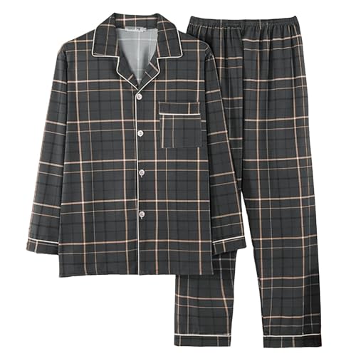 Cárdigan de manga larga tejido a cuadros ropa gruesa de algodón loungewear de invierno