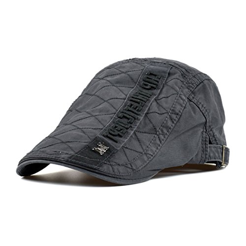 Morbido e confortevole Adantico Uomo Cotone Cappello Flat cap (Grigio)