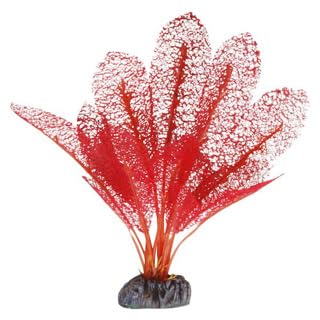 Betta Realistic Silk Artificial Aquarium Plants ~ 30cm Silk Red Lace Plant