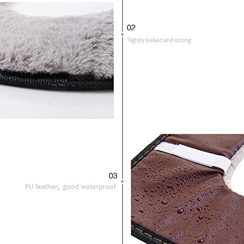 YLKCU 2 Stück Soft Badezimmer Toilettensitzbezug, Toilettensitz Sitzbezug 2 Stück European Fluff Paste Toilettensitzkissen Toilettenschüssel Matte Verdicken Allzwecktoilette – Bild 6
