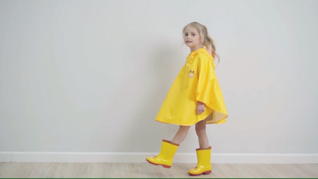 Mantella Antipioggia Bambino - Poncho Impermeabile Pieghevole Con Custodia, 75-155cm