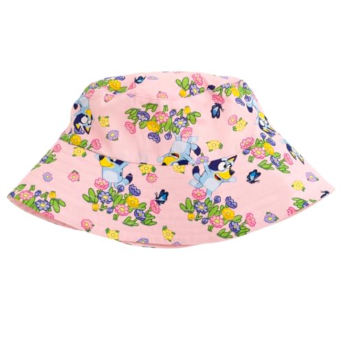 Bluey Floral Girls Dress and Bucket Sun Hat Toddler to Big Kid4