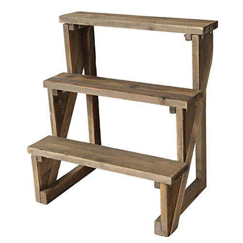 Supporto per piante a scala in legno a 3 livelli, espositore per vasi da fiori per interni ed esterni, ideale per casa, patio, prato, giardino e balcone nizer