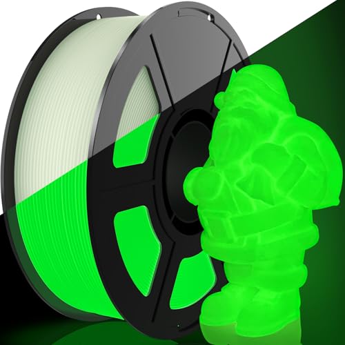 Amoybaby - Filamento PLA que brilla en la oscuridad, filamento de impresora 3D de 1,75 mm, carrete de 1 kg (2.2 libras), precisión dimensional +/- 0,03 mm, se adapta a la mayoría de impresoras FDM 3D