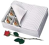 Richards Homewares Vinyl Cup Chest with Heavy Dividers-White