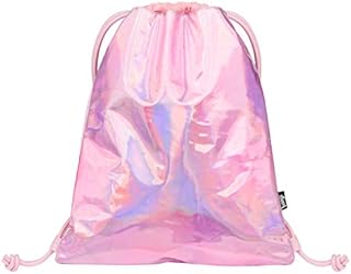 Baagl Holo Gym Bag for Girls and Women - Holographic Bag Backpack for Children and Teenagers - Waterproof Metallic Sports Bag, Shoe Bag