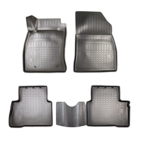 Tapis de sol Nissan Juke étanche en caoutchouc 3D Recambo anti-saleté avec rebords de protection