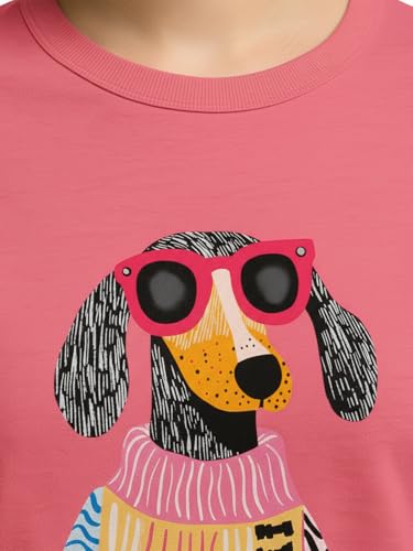Image of HELLCAT Mulitcolor Trendy Printed Body Fit T-Shirt for Women | Pack of 1 T-Shirt