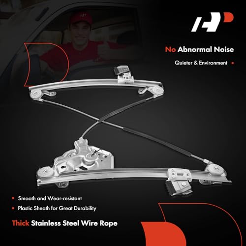 A-Premium Electric Power Window Regulator Without Motor Compatible with Cadillac CTS 2003-2007 Sedan Front Left Driver Side by A-Premium - Image 4