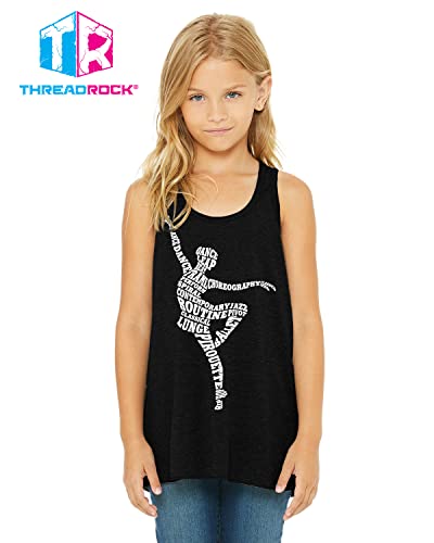 Threadrock Big Girls' Dance Ballerina Typography Racerback Tank Top3