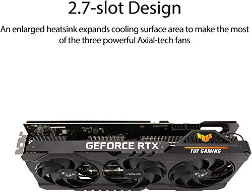 ASUS TUF Gaming NVIDIA GeForce RTX 3070 OC Edition Graphics Card- PCIe 4.0, 8GB GDDR6, HDMI 2.1, DisplayPort 1.4a, Dual Ball Fan Bearings, 3 Year Warranty by ASUS - Used condition - Image 2