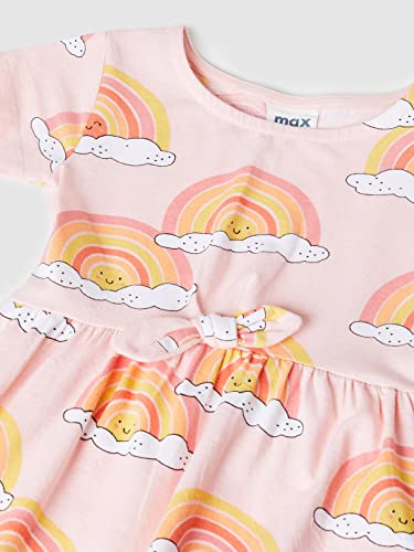 Image of Max Girl's Printed Round Neck A-Line Knee-Length Dress