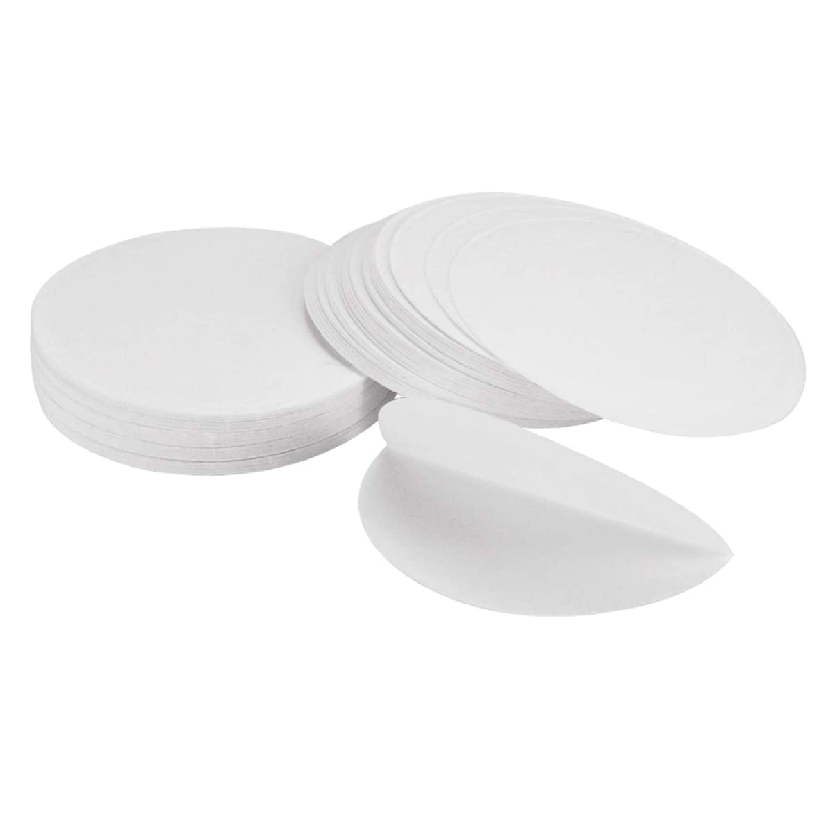 Luxshiny 100 Sheets Lab Filter Paper 90mm Synthetic Filter Discs Test Paper Sheets for Chemistry Lab