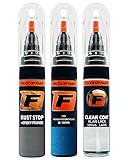 REPARATION COULEUR VOITURE 3 EN 1 KIT HONDA MOTORCYCLES. Produit avancé de réparation de rayures de peinture de voiture pour réparations à domicile. Apprêt antirouille, peinture B-197M Glint Wave Blue et laque transparente. 3 x 15ml kit d'élimination des rayures pour carrosseries métal et plastique.