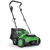 ApolloSmart 2-in-1 Walk-Behind Scarifier, Lawn Dethatcher Raker Cordless Electric 40V 4Ah 14.2 Inch...