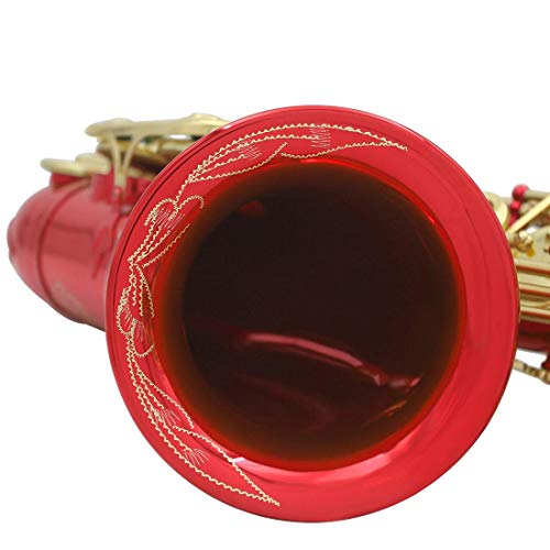 Conjunto de várias tintas com padrões esculpidos saxofone alto com luvas, tiras de pano, caixa de pi