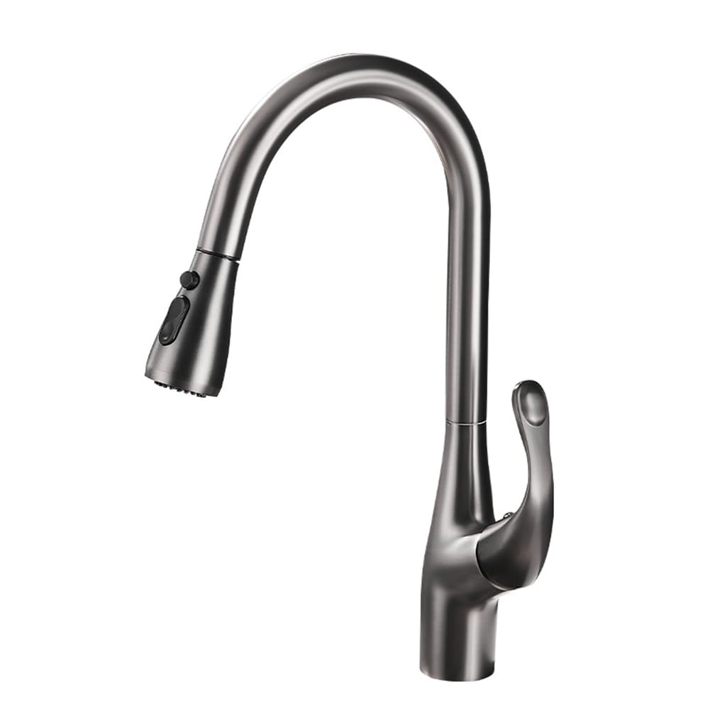 Robinet de cuisine en laiton massif avec douchette extractible haut de gamme