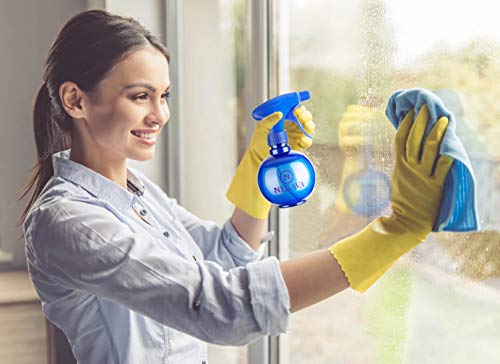 Nekava Sprühflasche leer 350ml | Verstellbarer Sprühkopf für feinen Nebel & Strahl | Hochglänzende Flasche mit Pearl-Effekt | Für Haare, Pflanzen, Reinigung, Fenster, Garten, Haushalt